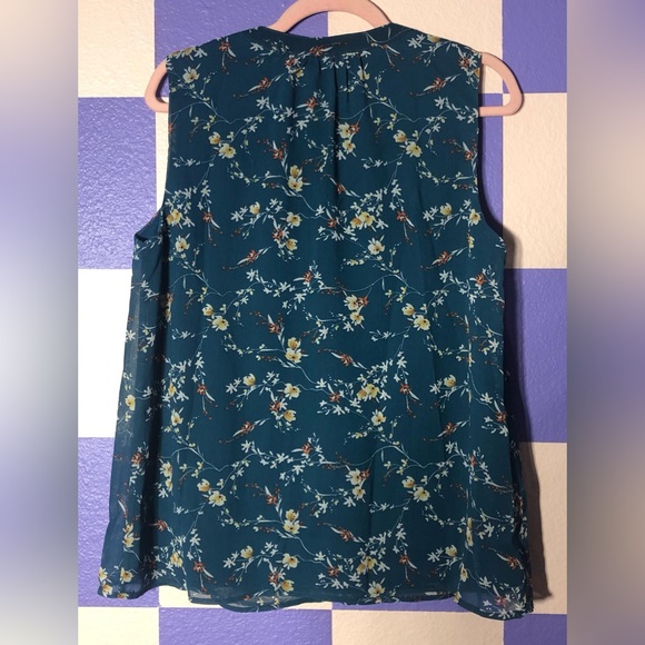 NWT Papermoon Annie Split Neck Blue Floral Blouse - Size L - Picture 2 of 4